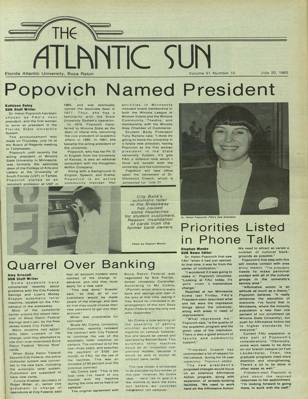 Popovich Presidency Announcement