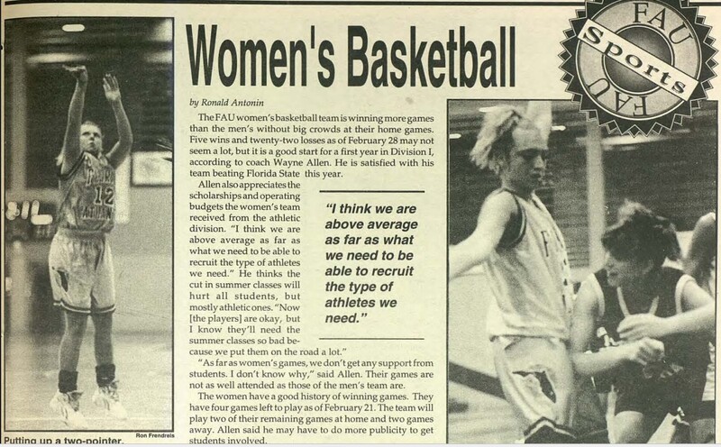 Women's Basketball 1994 Article