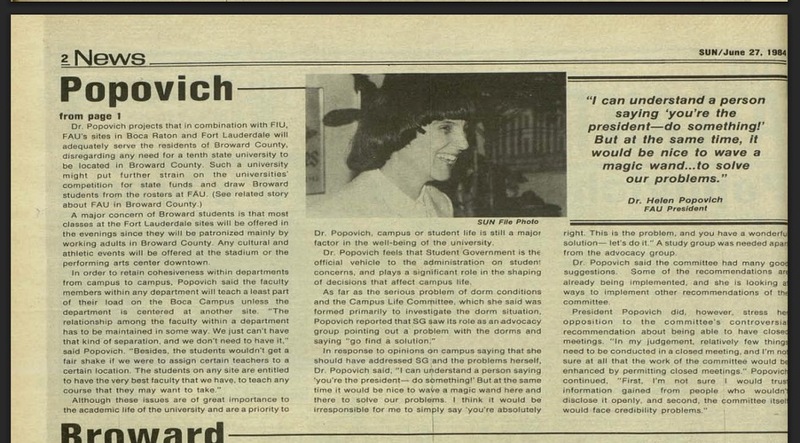 Popovich looks to FAU's future pg.2