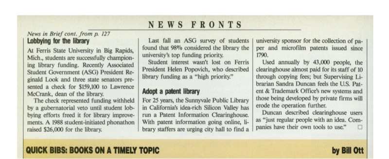 Lobbying for the library