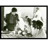 Popovich Talks with Students