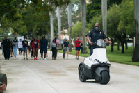 Police guiding a march