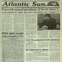 Newspaper Article- Popovich to leave FAU