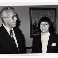 President Helen Popovich with George Elmore