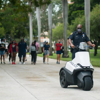 Police guiding a march